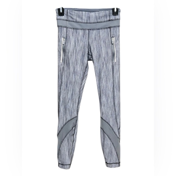 Lululemon Inspire Tight II PowerLuxtremeArrowJacquard Battleship Leggings Size 4 - Picture 2 of 3